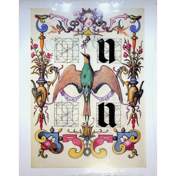 Illuminated Letters Caligraphy 11x14 Print ABC HKN Calligraphiae Getty Museum - Picture 1 of 2